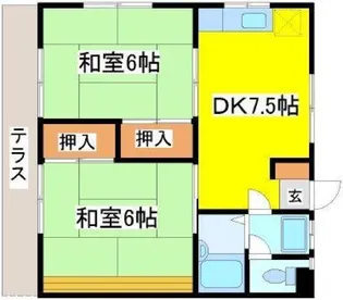 桧山コーポ【1階】の間取り