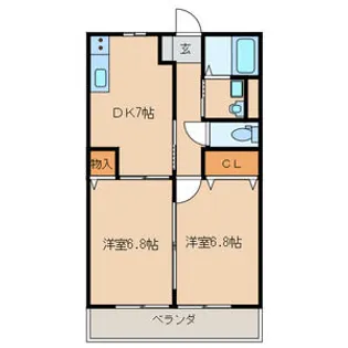ボナール大和【2階】の間取り