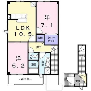 パラム壱番館(二戸市)【2階】の間取り