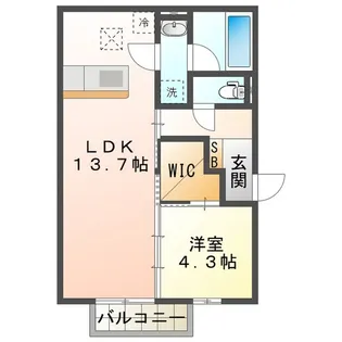パルミエ III【1階】の間取り