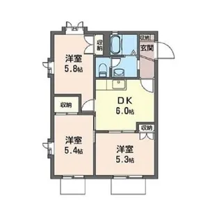 アルビフローラ【1階】の間取り