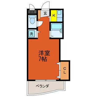 メゾン東大津【1階】の間取り