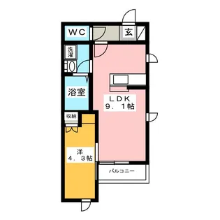 ポルト ボヌール【2階】の間取り