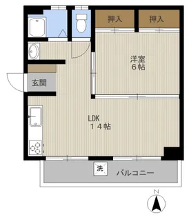 大島コーポ【2階】の間取り