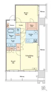 RJRプレシア天神サウス【11階】の間取り