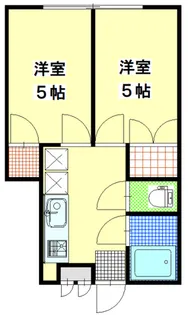 コーポコスモスA【1階】の間取り