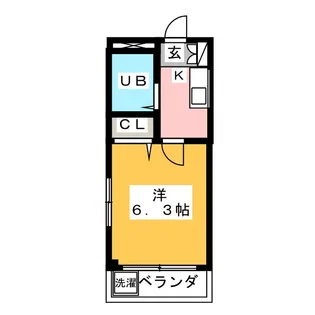 サンハイツ渡辺【3階】の間取り