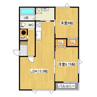カーサ・シェルピア【2階】の間取り