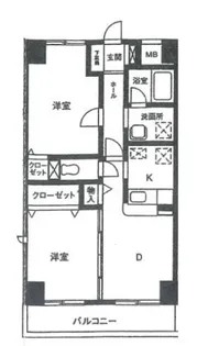 グレースコート妙典【6階】の間取り
