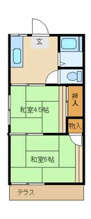コーポスガ【1階】の間取り