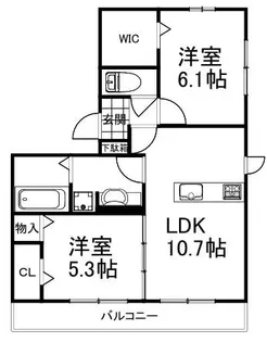 ディアコート【1階】の間取り