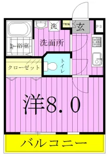 クレフラスト松戸吉井町B【1階】の間取り