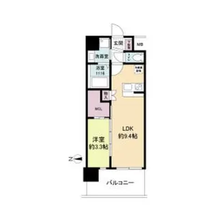 セレニテ江坂ミラク【5階】の間取り