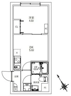 フラシア東武練馬【1階】の間取り