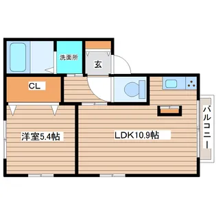 セフィラ仙台東【2階】の間取り