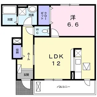 エテルノ イーリス【1階】の間取り