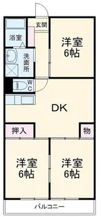 笛木第二マンション【3階】の間取り