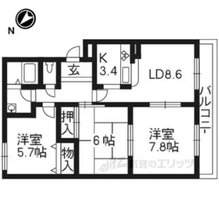 グッドヒルズ桜が丘【2階】の間取り