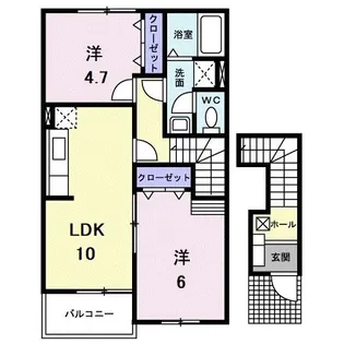 ア サンテA【2階】の間取り