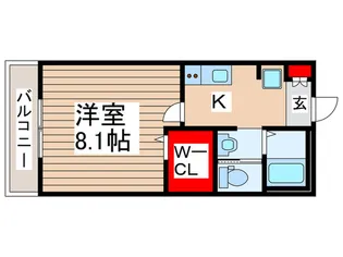 キャメル南流山9A【1階】の間取り