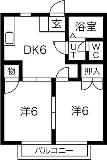 サンビレッジC【2階】の間取り
