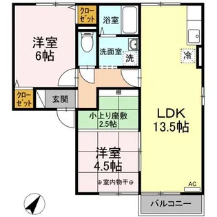 コーポタナカB【2階】の間取り