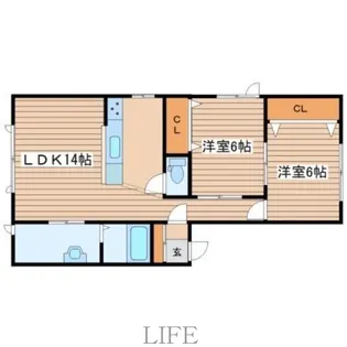 アムール【2階】の間取り