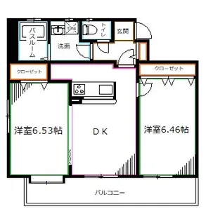 パークアベニュー ザ・スペクトラム【7階】の間取り