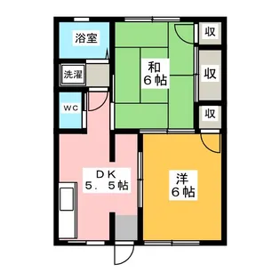 コウサンハイツI【2階】の間取り