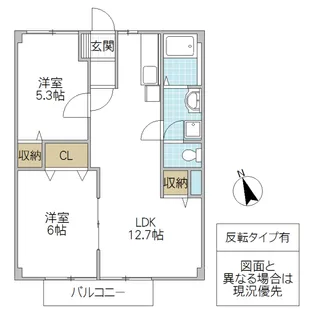 グランヴィレッジ井野台サウス【2階】の間取り