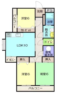 ヴィラ豊富【2階】の間取り