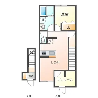 ベレッツァ鈴鹿【2階】の間取り