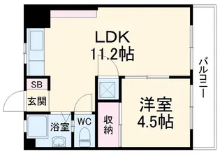 シーズンコート春田【4階】の間取り