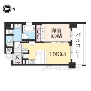 リーガル京都御所西3【5階】の間取り