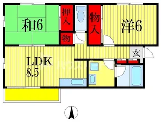 サンウイング稲荷町【1階】の間取り