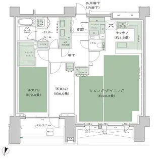グランドヒルズ目黒一丁目【3階】の間取り