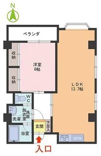 レーベンハイム二の宮【2階】の間取り