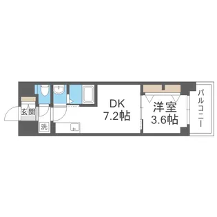 MAXIV CROS 江坂【3階】の間取り