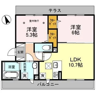 Des Ailes Trois【1階】の間取り