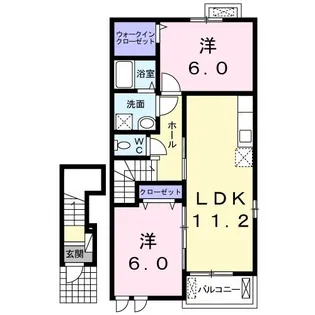 ラック ヒルズ A【2階】の間取り