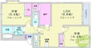 メゾン・ド・コンチェルト【2階】の間取り