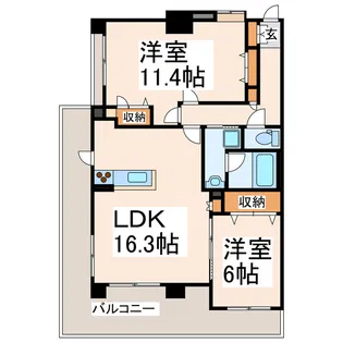ダイアパレス神水桜並木【9階】の間取り