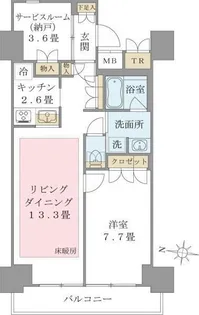 Brillia ist 東雲キャナルコート【7階】の間取り