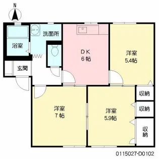 パークサイド久野 IV【1階】の間取り