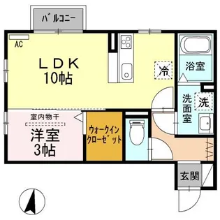 クロスレット A202【2階】の間取り