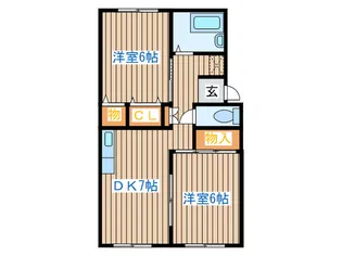 コーポ今野【1階】の間取り