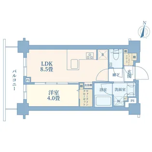 デュオヴェール目黒学芸大学【2階】の間取り