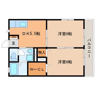 サンコート開山【1階】の間取り