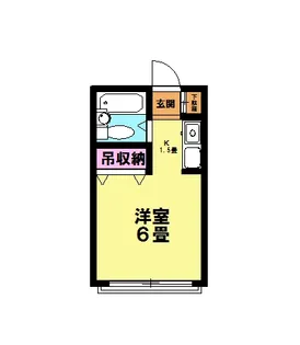千葉県習志野市津田沼3【アパート】の間取り