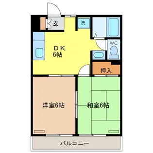 Rレイキャッスル【3階】の間取り